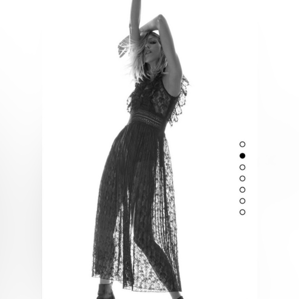 BNWT Zara black lace long dress - Picture 9 of 10